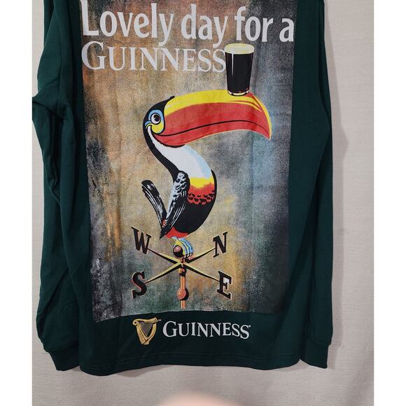 Guinness '' Lovely day for a Guinness'' men's long sleeve shirt size Medium - Picture 7 of 8